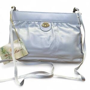 NWT Vintage Etienne Aigner Light Blue Leather Crossbody Bag